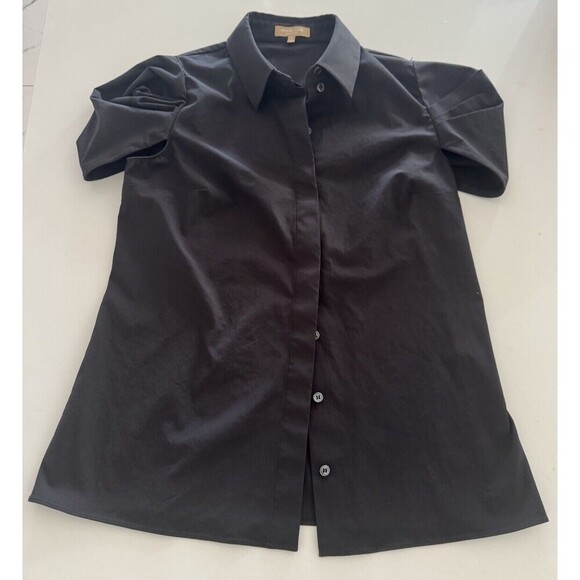 Michael Kors Collection Italy button up shirt Gold label Crushed sleeve size 10 - Picture 1 of 16